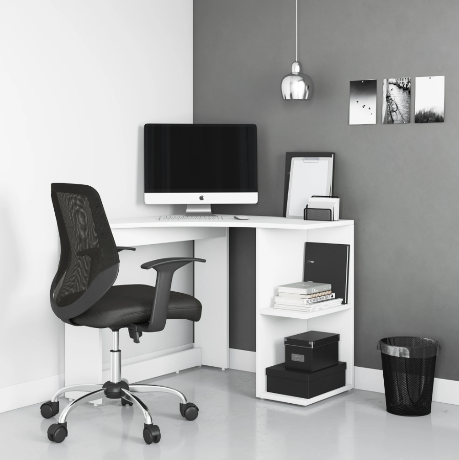 Chesil White Home Office Corner Desk